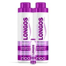 Kit Eico Cabelos Longos Shampoo e Condicionador 800ml + Megadose 45ml