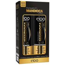 Kit Eico Cosméticos Tratamento Mandioca +Vitaminas Shampoo 800ml + Condicionador 750ml