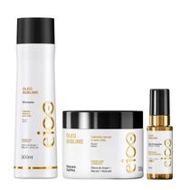 Kit Eico Pro Óleo Sublime - Shampoo 300ml + Máscara 300g + Óleo reparador 30ml