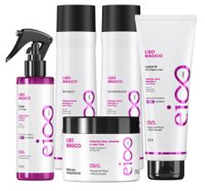 Kit Eico Professional Liso Mágico Tratamento Creme Capilar