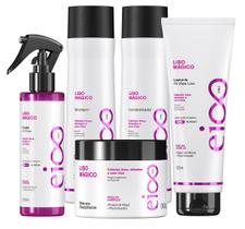 Kit Eico Professional Liso Mágico Tratamento Creme Capilar Pós Progressiva Antifrizz