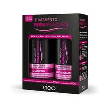 Kit Eico Rosa Mosqueta Efeito Salão Shampoo 450ml + Condicionador 400ml Kit Eico Rosa Mosqueta Efeito Salão Shampoo 450ml + Condicionador 400ml
