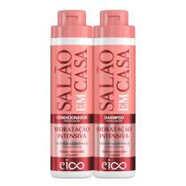 Kit Eico Salão em Casa Hidratação Intensiva Shampoo 800ml Condicionador 750ml