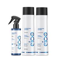 Kit Eico Shampoo 300ml Condicionador Hydration Expert 300ml Spray Finalizador 200ml