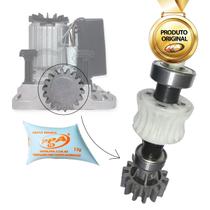 Kit Eixo Coroa Z23 Engrenagem Z18 Rolamento Com Graxa PPA