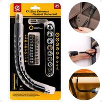 Kit Eixo Extensor Adaptador Soquetes Philips Torx 21 Peças Kit Eixo Extensor Adaptador Soquetes Philips Torx 21 Peças