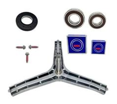 Kit Eixo Tripé Retentor Rolamentos E Parafusos Lava E Seca Samsung Wd106 Wd10 Wd11 Wd90