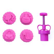 Kit Ejetor Max Bonequinha Doces até 25g C/ 4 Moldes