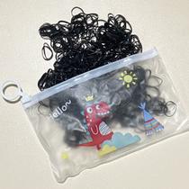 Kit Elástico Cabelo de Silicone Preto na Bolsinha