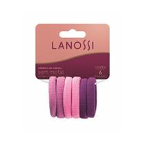 Kit Elástico Cabelo Lanossi Violeta 6 unidades