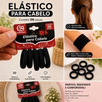 Kit Elástico de Cabelo Preto 72 Unidades Kit Elástico de Cabelo Preto 72 Unidades