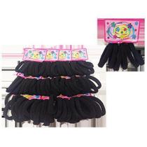 Kit Elástico De Cabelo Rabico Preto 48 Un