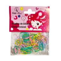 Kit Elástico De Cabelo Silicone Efeito Invisível Hello Mini