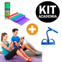 Kit Elástico de Tensão com Apoio para os Pés Tube Fit + Elástico Pilates e Yoga Thera Band Kit Elástico de Tensão com Apoio para os Pés Tube Fit + Elástico Pilates e Yoga Thera Band