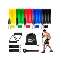 Kit Elástico De Tensão Power Tube Exercício Academia Ginástica Kit Elástico De Tensão Power Tube Exercício Academia Ginástica