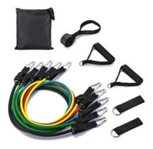 Kit Elastico Exercicio 11 Peças Musculacao Funcional Pilates Kit Elastico Exercicio 11 Peças Musculacao Funcional Pilates