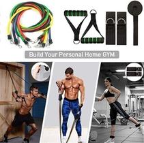 Kit Elástico Extensor 11 Itens Musculação Funcional Em Casa