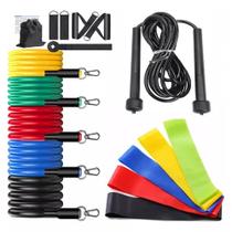 Kit Elástico Extensor 11 Peças Exercício Funcional E Treino