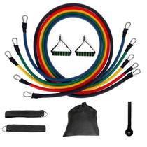 Kit Elástico Extensor 11 Peças Exercício Funcional Tubing Kit Elástico Extensor 11 Peças Exercício Funcional Tubing