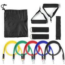 Kit Elástico Extensor 11 Peças Treinamento + 1 Mini Band