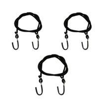 Kit Elástico Extensor Estique Com Ganchos de Ferro 1,5mt para Carrinho e Bike com 3 unidades