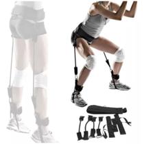 Kit Elastico Extensor Treino Academia Exercícios Em Casa Salto Corrida Vertical Exercício Funcional Futebol