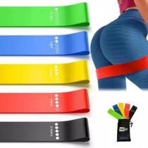 Kit Elástico Faixa Resistência Funcional Pilates Exercício Funcional Band