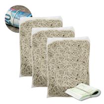 Kit Elástico Liga Gominha Para Dinheiro Escritório Organização 3600 Unidades Bege