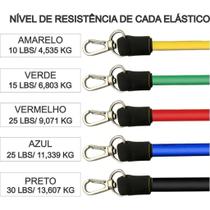 Kit Elástico Para Treino Exercícios Malhar Musculação Em