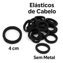 Kit Elástico Rabico Xuxinha De Cabelo Chuchinha Preta Sem Metal
