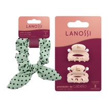 Kit Elástico Scrunchie e Prendedor de Cabelo Lanossi