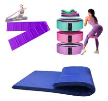 Kit Elásticos Fitness, Tera Band, Extensores, Colchonete