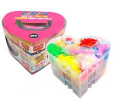 Kit Elásticos Infantil Pulseira 4500 Peças Maleta Coração - Shiny Toys