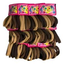 Kit Elásticos Xuxinha Rabicó Chuchinha Tipo Meia Cabelo 2opç Kit 144 Marrom