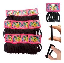 Kit Elásticos Xuxinha Rabicó Chuchinha Tipo Meia Cabelo 2opç Kit 144 Preto
