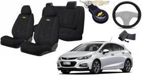 Kit Elegante Capas de Tecido Cruze 2017+2023 + Capa Volante + Chaveiro GM Kit Elegante Capas de Tecido Cruze 2017+2023 + Capa Volante + Chaveiro GM