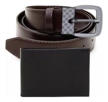 Kit Elegante De Carteira E Cinto Masculino