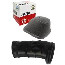 Kit Elemento Filtro Ar + Condutor Ar Xtz 125 2003 Á 2008