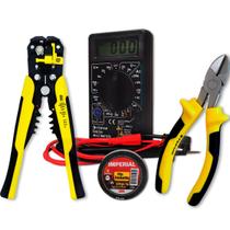 Kit Eletrica Multimetro, Fita3m, Alicate Decapador Ediagonal