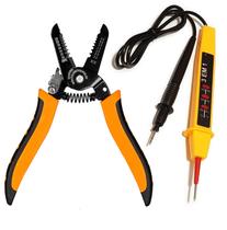 Kit Eletricista Alicate Descascador Corta Fio 7 Em 1 + Teste de Tensão 110v 220v 500v Kit Eletricista Alicate Descascador Corta Fio 7 Em 1 + Teste de Tensão 110v 220v 500v