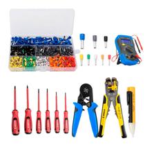 Kit Eletricista Completo Conjunto Profissional Alicate Terminal Conectores Exbom/Bomder