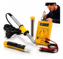Kit Eletricista Profissional para Medição Diagnóstico e Soldagem Eletrônica Kit Eletricista Profissional para Medição Diagnóstico e Soldagem Eletrônica