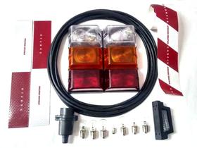 Kit Elétrico Carretinha/Reboque 3 Lentes Com Ré Kit Elétrico Carretinha/Reboque 3 Lentes Com Ré