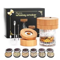 Kit Elétrico para Defumar Whisky com 6 Chips de Madeira, Kit de Defumador de Coquetel Recarregável com Isqueiro Embutido, Sem Necessidade de Butano, Kit para Defumar Drinks Old Fashioned, Presentes para Homens, Pai, Marido Kit Elétrico para Defumar Whisky com 6 Chips de Madeira, Kit de Defumador de Coquetel Recarregável com Isqueiro Embutido, Sem Necessidade de Butano, Kit para Defumar Drinks Old Fashioned, Presentes para Homens, Pai, Marido
