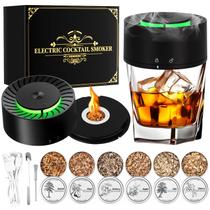 Kit elétrico para fumar uísque XDTIME recarregável com 6 lascas de madeira