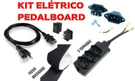 Kit Elétrico Pedalboard Pedais Guitar 3 Ou 5 Tomadas On/off