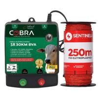Kit Eletrificador Cerca Rural 30km BV + Cabo 250m - Cobra