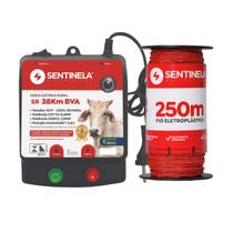Kit Eletrificador Cerca Rural Cr 38km + Cabo 250m