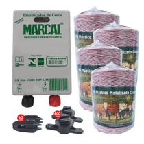 Kit Eletrificador Rural Cerca Eletrica Gado cavalos Completo - 2000 M