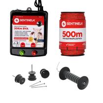 Kit Eletrificador Rural Gado Boi Caes 500M - Sentinela